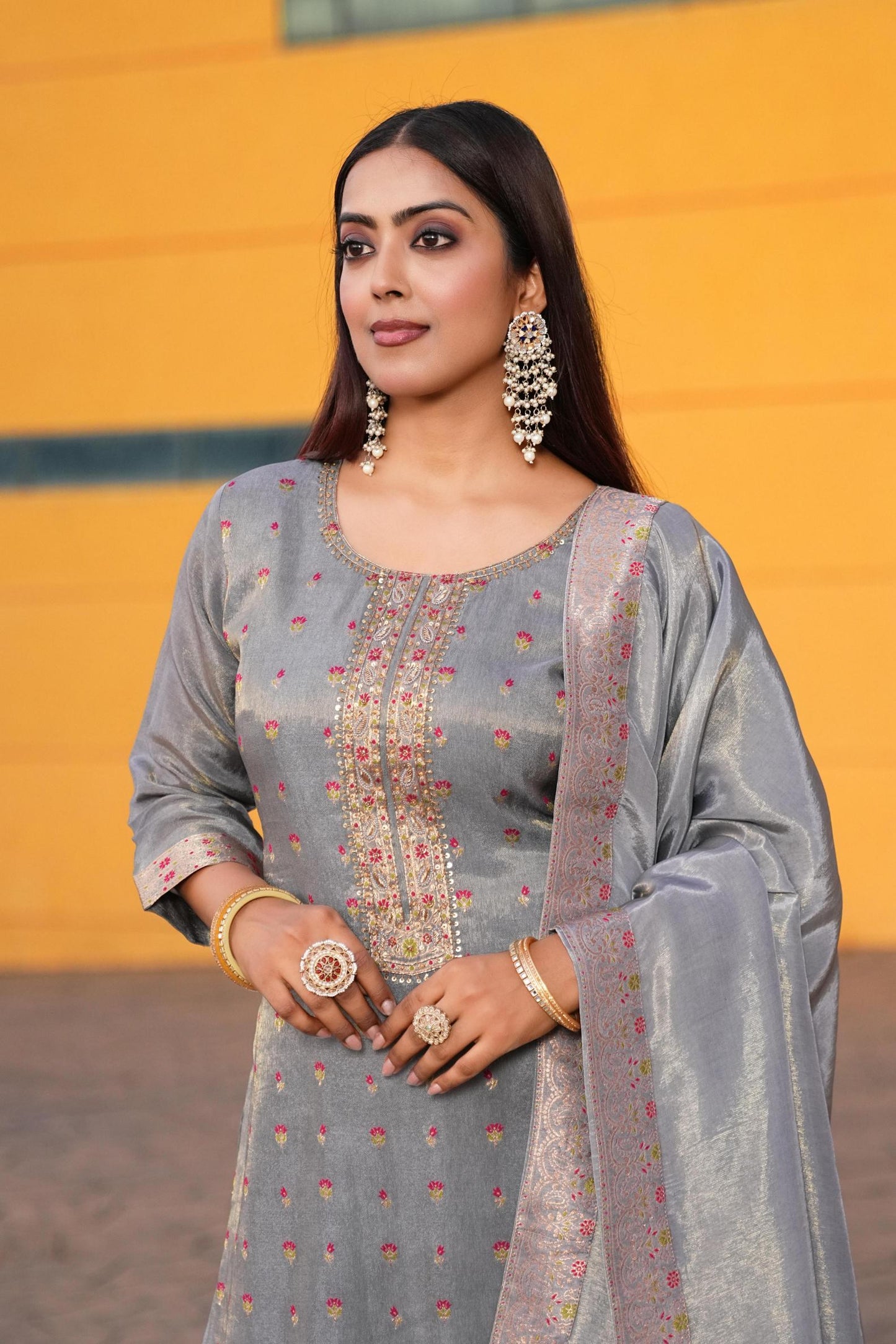 gray-color-embroidery-work-designer-lehenga-choli-for-wedding-function