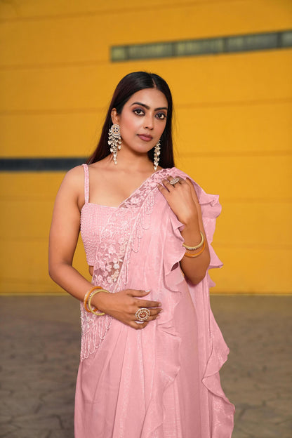 shadding-pink-color-sequence-thread-work-designer-wedding-lehenga-choli-for-wedding-function