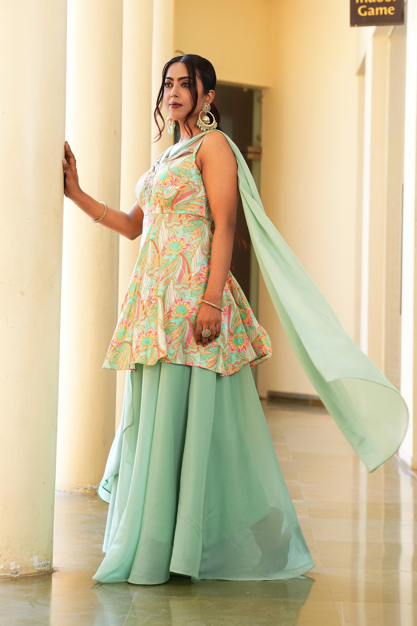 parrot-green-color-designer-lehenga-choli-for-wedding-haldi-function