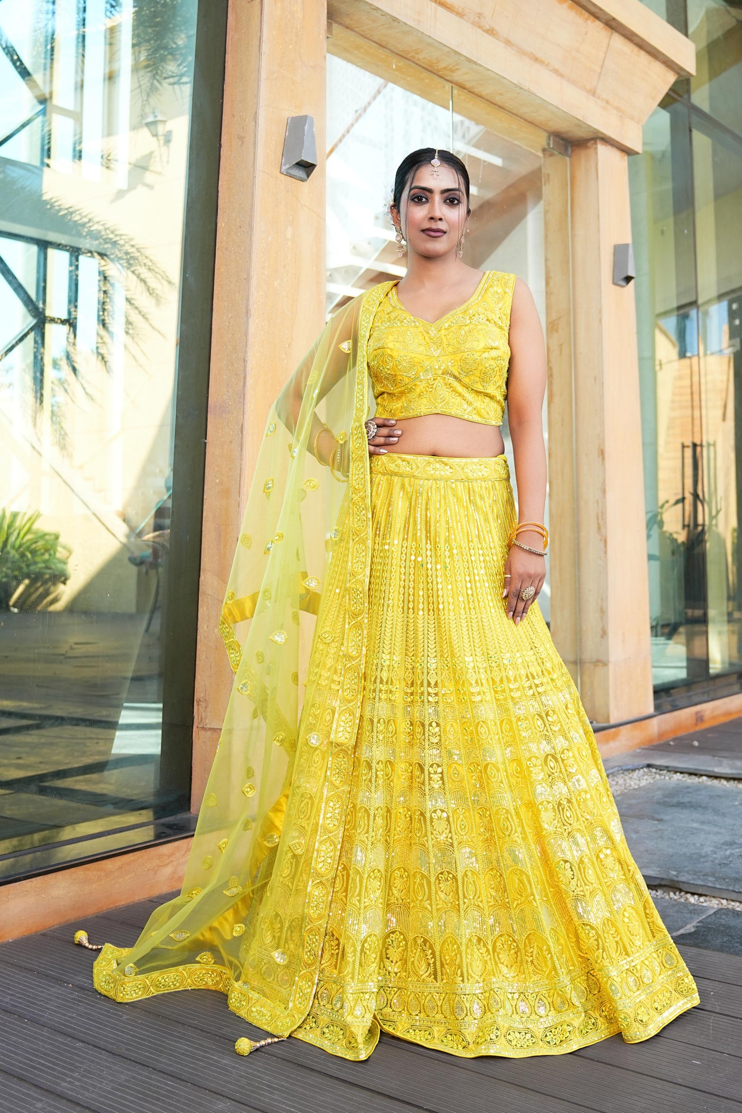 yellow-color-mirror-sequence-embroidery-work-designer-lehenga-choli-for-wedding-haldi-function