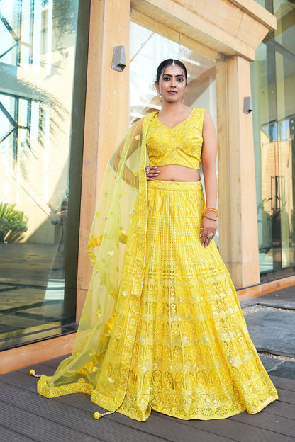 yellow-color-mirror-sequence-embroidery-work-designer-lehenga-choli-for-wedding-haldi-function