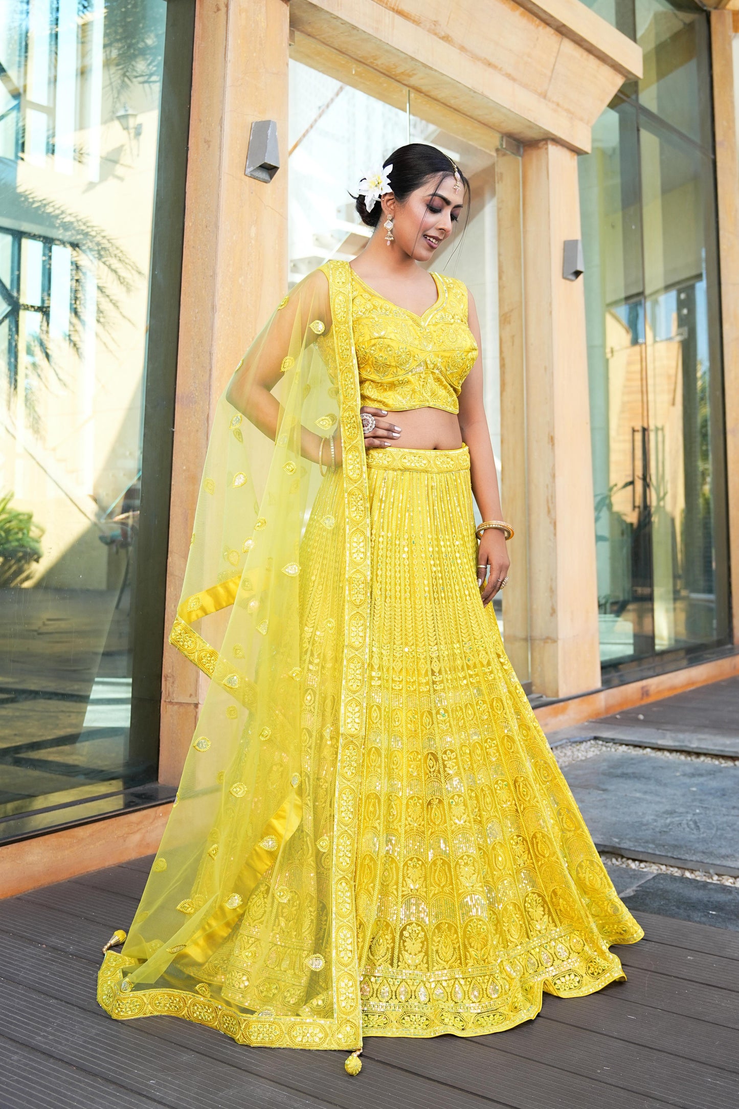 yellow-color-mirror-sequence-embroidery-work-designer-lehenga-choli-for-wedding-haldi-function