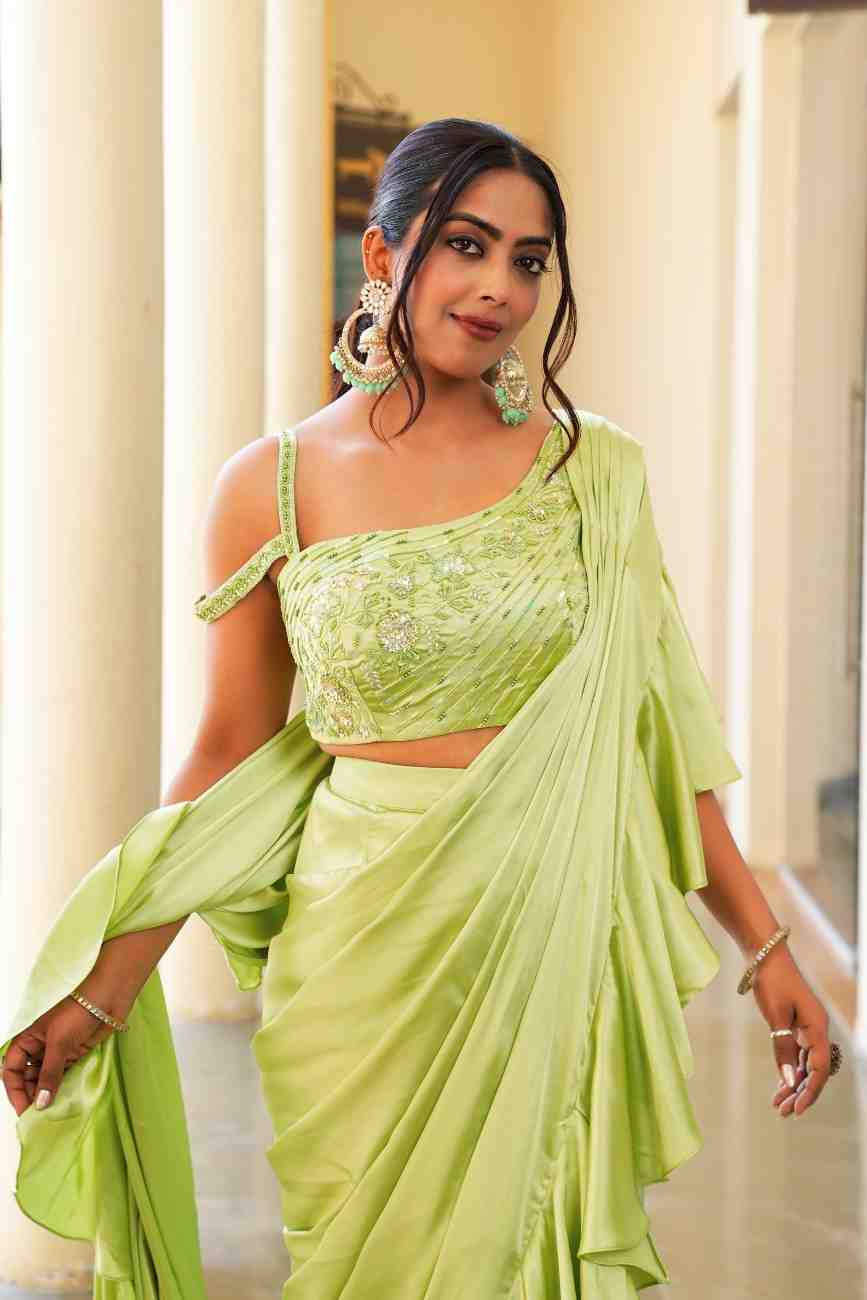 parrot-green-color-sequence-embroidery-work-designer-lehenga-choli-for-wedding-haldi-function
