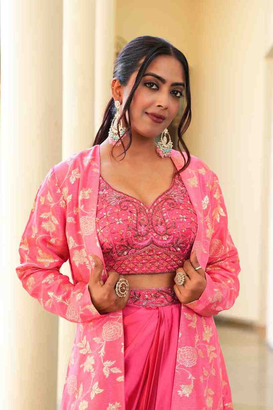 shadding-pink-color-sequence-thread-work-designer-wedding-lehenga-choli-for-wedding-function