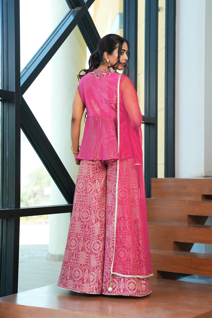 rosy-peach-color-sequence-thread-embroidery-work-designer-lehenga-choli-for-wedding-function