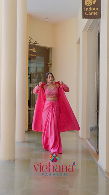 shadding-pink-color-sequence-thread-work-designer-wedding-lehenga-choli-for-wedding-function