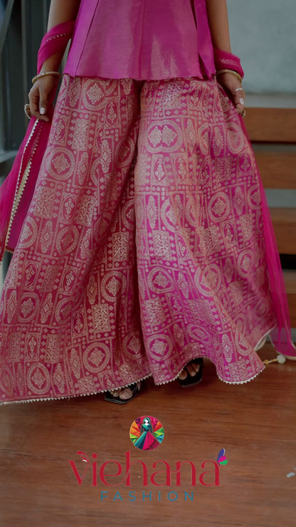 rosy-peach-color-sequence-thread-embroidery-work-designer-lehenga-choli-for-wedding-function